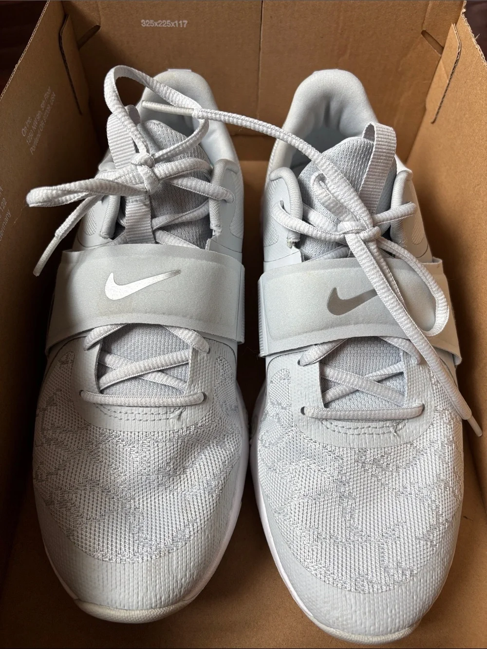 Nike White Light Gray Athletic Sneakers - Picture 2 of 4